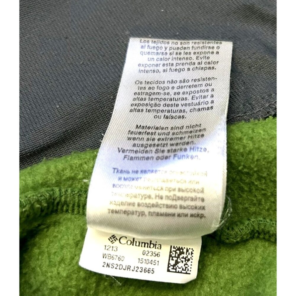 Columbia Green Fleece Benton Springs Columbia Jacket Full Zipper Size L (14/16) - Picture 8 of 8